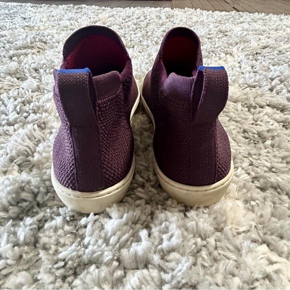 Rothy's The Chelsea Berry Lattice Knit High Top Sneaker‎ Ankle Boots Size 9.5 - Picture 4 of 10
